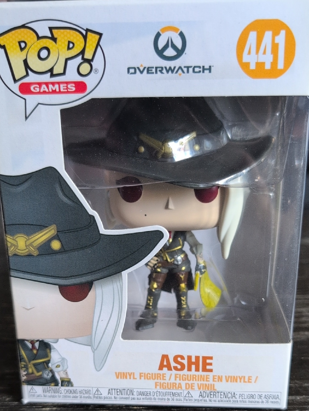 Funko Pop! Games Overwatch Ashe Vinyl Figure - Black, White, Gold, Yellow, Brown